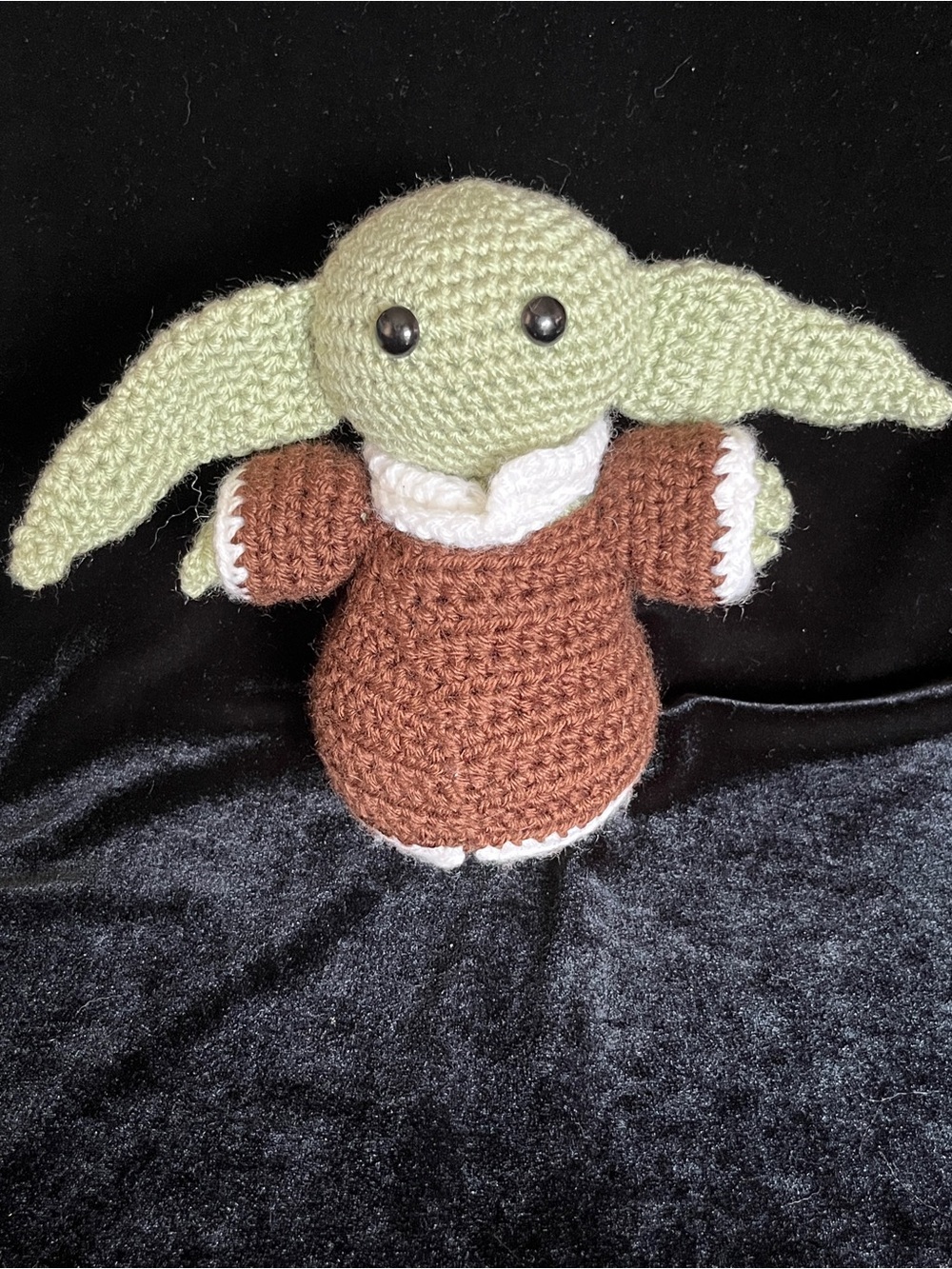 Boutique CROCHETED STAR WARS MANDALORIAN STUFFED BABY YODA Grogu doll 7” gift